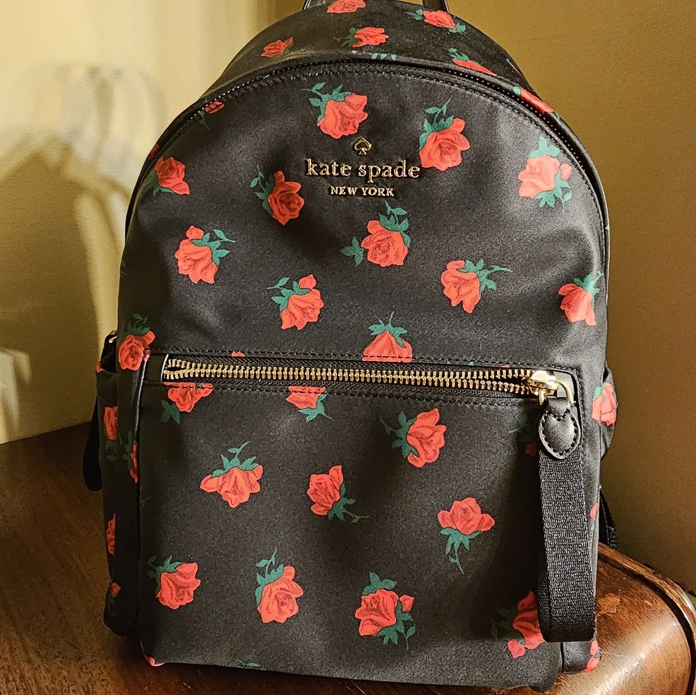 Kate Spade Rose Print Mini Backpack